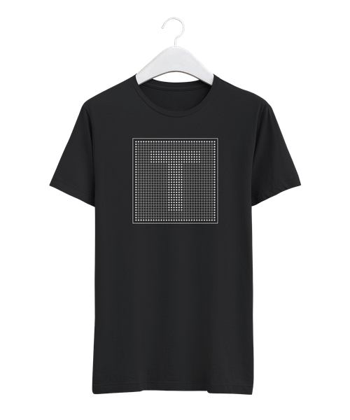 Minimalistic Dot Raster Letter T Design