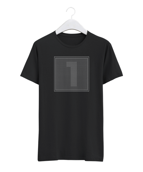 Minimalist Dot Raster Number 1 Design