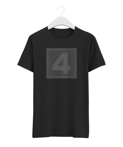 Minimalist Dot Raster Number 4 Design