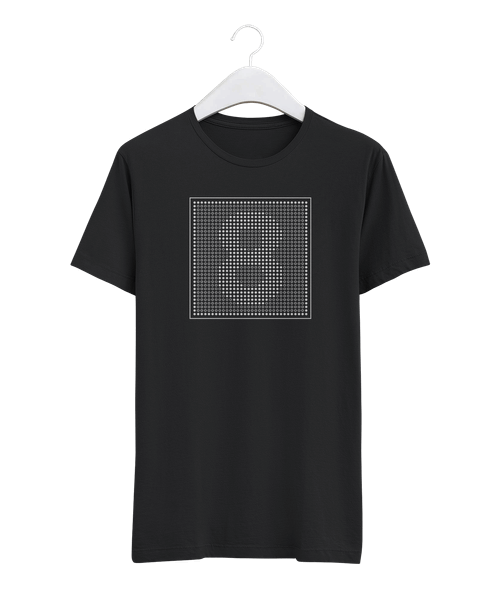 Minimalist Dot Raster Number 8 Design